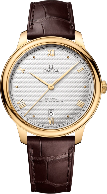 Omega,De Ville 40mm,40mm,Yellow Gold,Silver,Automatic,Day,55hours,434,434.53.40.20.02.002