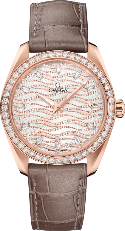 Omega,Aqua Terra 38mm,38mm,Sedna Gold,Automatic,Co-Axial Escapement,55hours,220,220.58.38.20.99.006