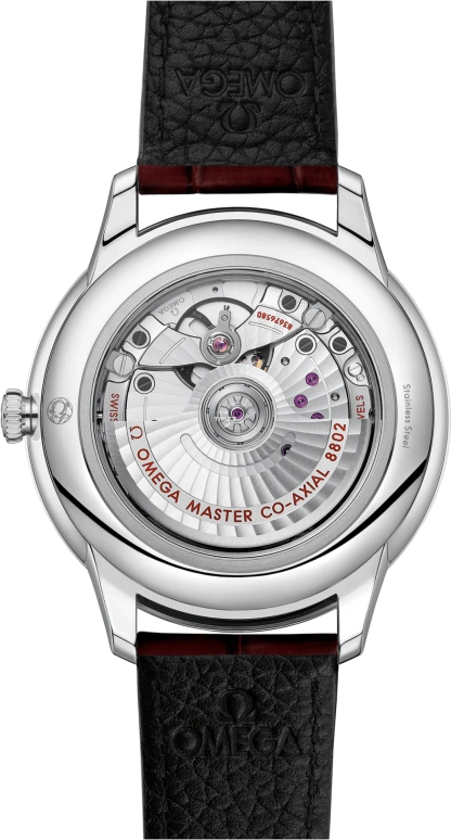 Omega,De Ville 41mm,41mm,Stainless Steel,Burgundy,Red,Automatic,Day,Anti-magnetic,434,434.13.41.20.11.001