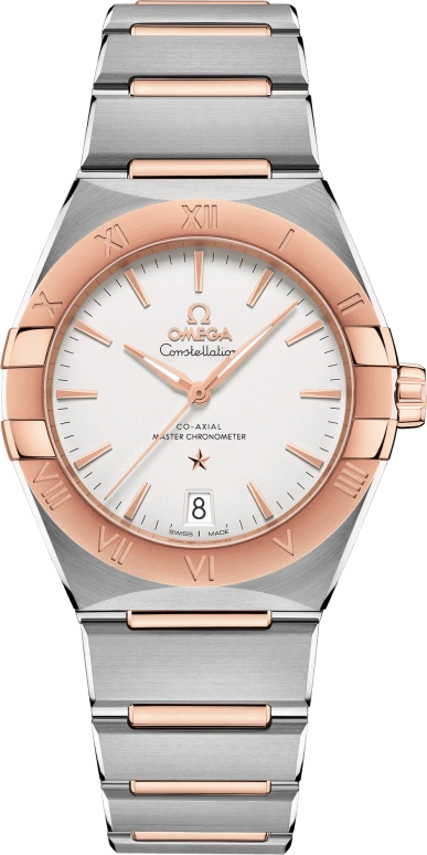 Omega,Constellation 36mm,36mm,Sedna Gold,Stainless Steel,Silver,Automatic,Date,Co-Axial Escapement,131,131.20.36.20.02.001