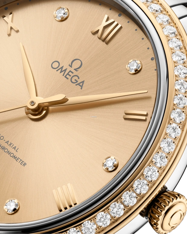 Omega,De Ville 34mm,34mm,Stainless Steel,Yellow Gold,Gold,Automatic,Day,Anti-magnetic,434,434.25.34.20.58.001