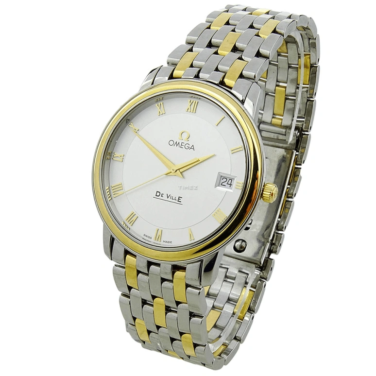 Omega,De Ville 34.40mm,34.40mm,Yellow Gold,Stainless Steel,Silver,Quartz,Day,30000hours,4310,4310.32.00