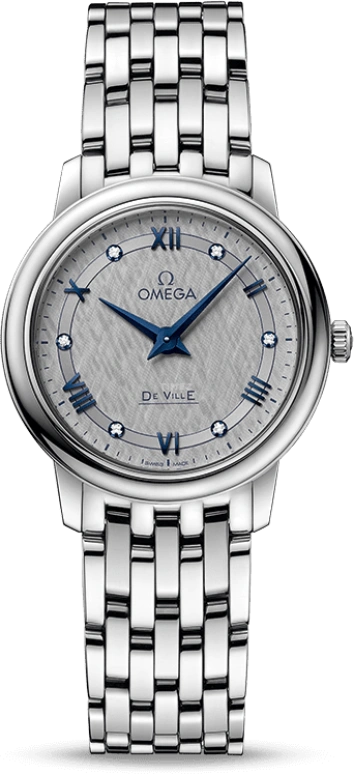 Omega,De Ville 27.40mm,27.40mm,Stainless Steel,Grey,Quartz,30000hours,In-house Caliber,424,424.10.27.60.56.002