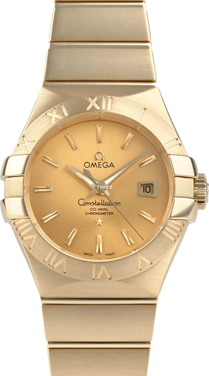 Omega,Constellation 31mm,31mm,Yellow Gold,Champagne,Automatic,Day,50hours,123,123.50.31.20.08.001