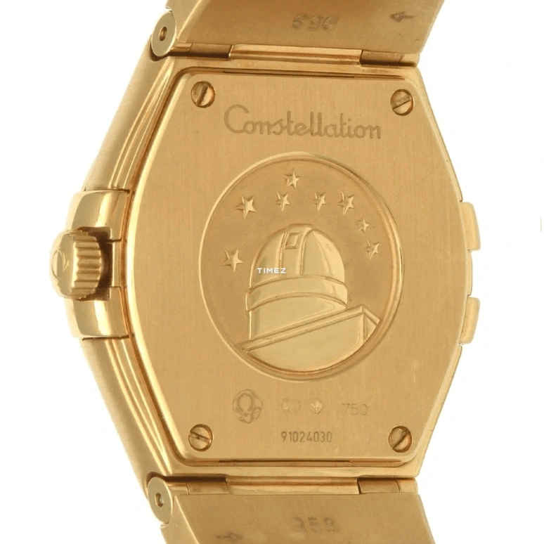 Omega,Constellation 27mm,27mm,Yellow Gold,Silver,Quartz,30000hours,In-house Caliber,123,123.50.27.60.02.002