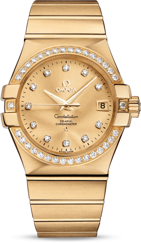 Omega,Constellation 35mm,35mm,Yellow Gold,Champagne,Automatic,Date,Co-Axial Escapement,123,123.55.35.20.58.001