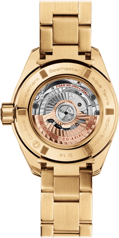 Omega,Aqua Terra 30mm,30mm,Yellow Gold,Grey,Automatic,Day,50hours,231,231.50.30.20.06.002