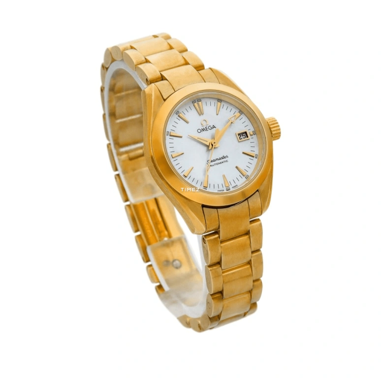 Omega,Seamaster 29.20mm,29.20mm,Yellow Gold,White,Automatic,Day,42hours,2173,2173.70.00