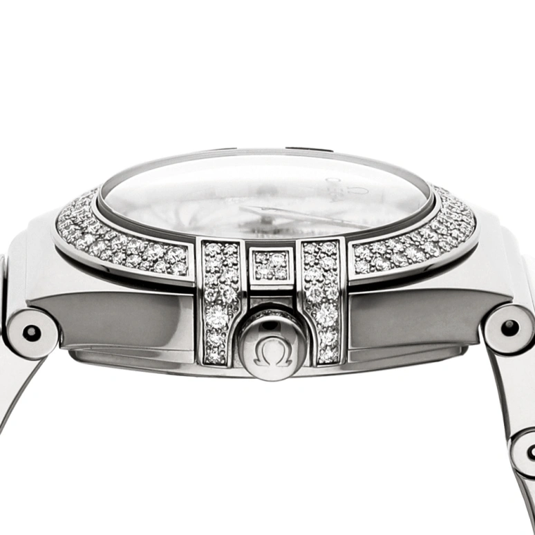 Omega,Constellation 24mm,24mm,White Gold,Silver,Quartz,30000hours,In-house Caliber,123,123.55.24.60.55.014