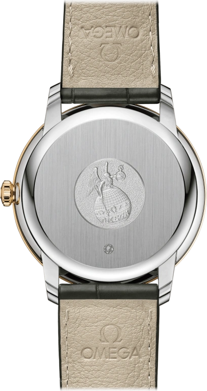 Omega,De Ville 39.50mm,39.50mm,Yellow Gold,Stainless Steel,Green,Automatic,Date,Co-Axial Escapement,424,424.23.40.20.10.001