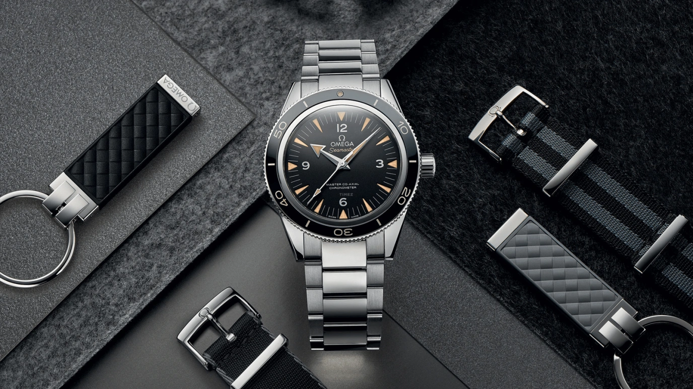 Omega,Seamaster 300 41mm,41mm,Stainless Steel,Black,Automatic,Co-Axial Escapement,60hours,233,233.30.41.21.01.001