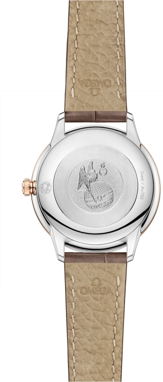 Omega,De Ville 27.50mm,27.50mm,Stainless Steel,Sedna Gold,Beige,Quartz,In-house Caliber,Sapphire,434,434.23.28.60.59.001