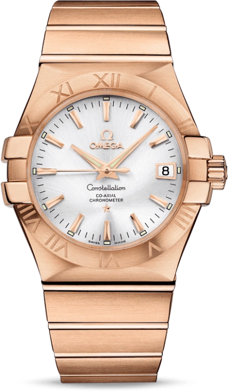 Omega,Constellation 35mm,35mm,Red Gold,Silver,Automatic,Date,Co-Axial Escapement,123,123.50.35.20.02.001