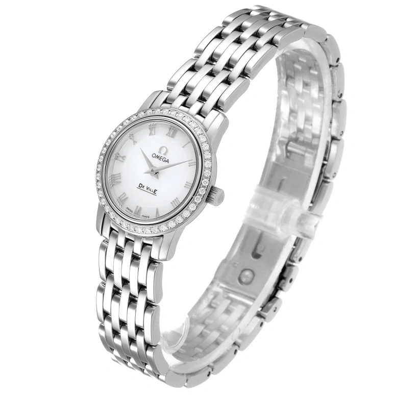 Omega,De Ville 22mm,22mm,Stainless Steel,White,Quartz,30000hours,In-house Caliber,4575,4575.71.00