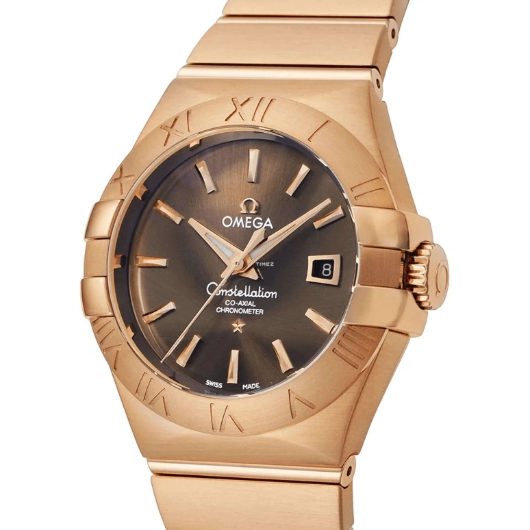 Omega,Constellation 31mm,31mm,Red Gold,Brown,Automatic,Day,50hours,123,123.50.31.20.13.001