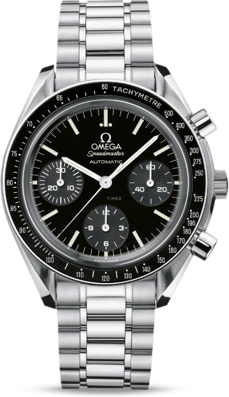 Omega,Speedmaster (Non-Moonwatch) 39mm,39mm,Stainless Steel,Black,Automatic,Chronograph,42hours,3539,3539.50.00
