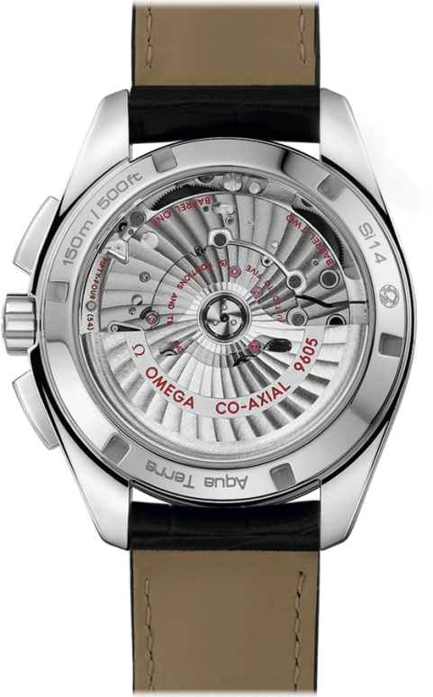 Omega,Aqua Terra 43mm,43mm,Stainless Steel,Black,Automatic,Chronograph,Date,Co-Axial Escapement,Column Wheel,60hours,In-house Caliber,231,231.13.43.52.06.001