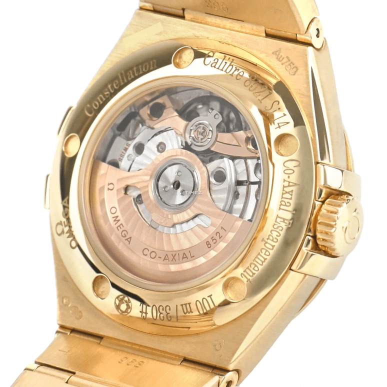 Omega,Constellation 31mm,31mm,Yellow Gold,Champagne,Automatic,Day,50hours,123,123.55.31.20.58.001