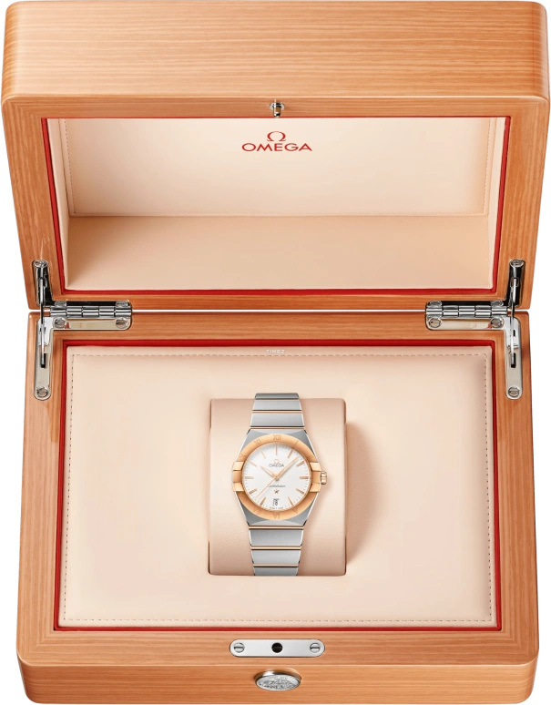 Omega,Constellation 36mm,36mm,Yellow Gold,Stainless Steel,Silver,Quartz,Day,30000hours,131,131.20.36.60.02.002