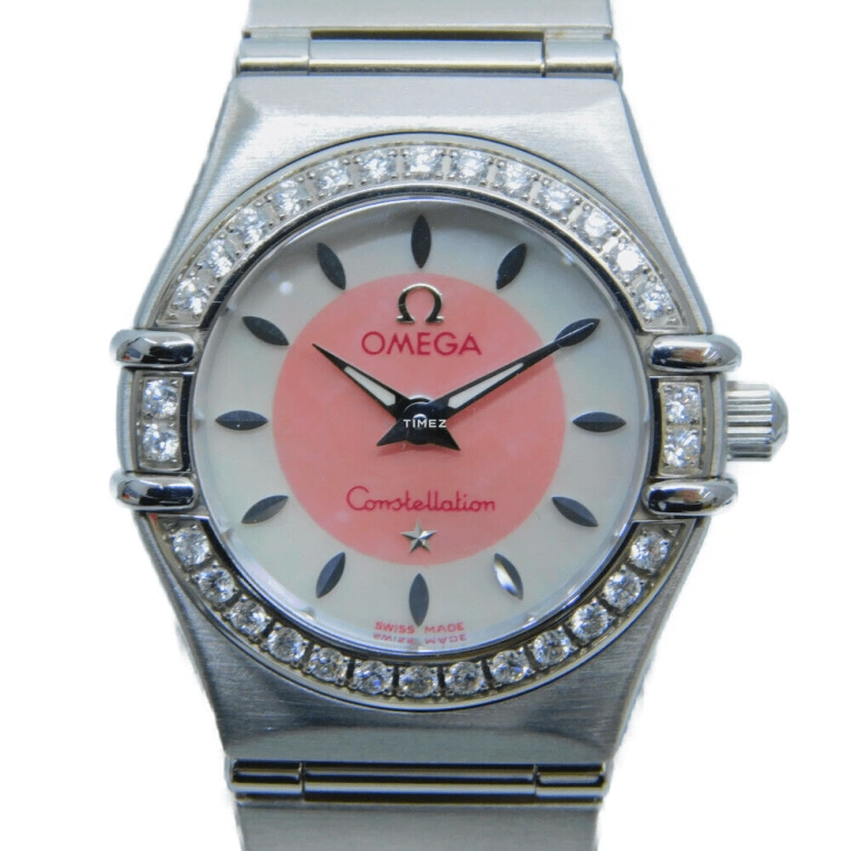 Omega,Constellation 23mm,23mm,Stainless Steel,Pink Red,White,Quartz,30000hours,In-house Caliber,1466,1466.85