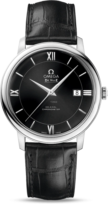 Omega,De Ville 39.50mm,39.50mm,Stainless Steel,Black,Automatic,Date,Co-Axial Escapement,424,424.13.40.20.01.001