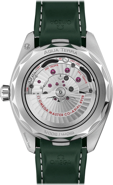 Omega,Aqua Terra 43mm,43mm,Stainless Steel,Green,Automatic,Day,Dule Time,World Time,Anti-magnetic,60hours,In-house Caliber,220,220.32.43.22.10.001