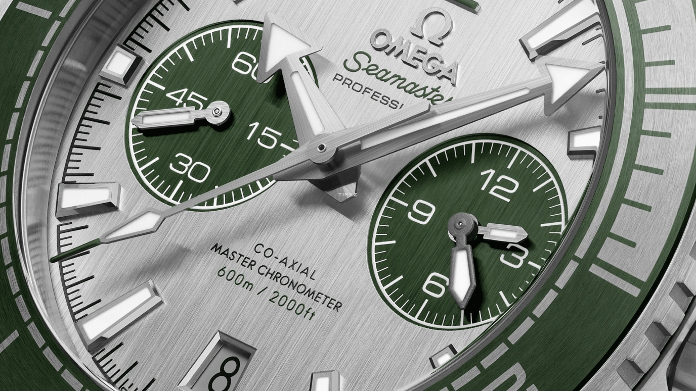 Omega,Seamaster 45.50mm,45.50mm,Stainless Steel,Green,Automatic,Chronograph,Day,Anti-magnetic,215,215.32.46.51.06.001