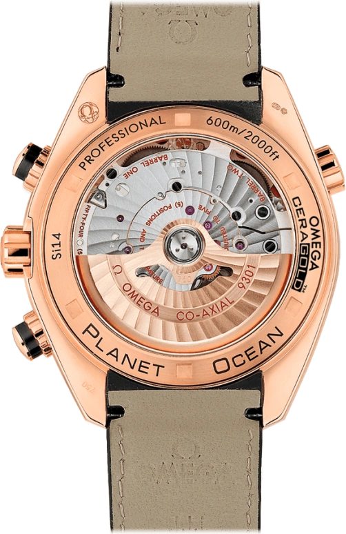 Omega,Seamaster Planet Ocean 45.50mm,45.50mm,Red Gold,Black,Automatic,Chronograph,Date,Co-Axial Escapement,Column Wheel,60hours,In-house Caliber,232,232.63.46.51.01.001