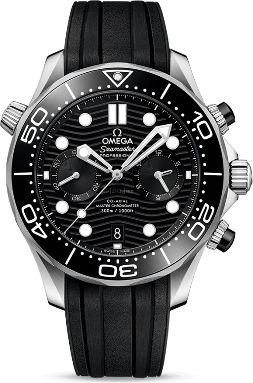 Omega,Seamaster Diver 300M 44mm,44mm,Stainless Steel,Black,Automatic,Chronograph,Date,Co-Axial Escapement,Column Wheel,60hours,In-house Caliber,210,210.32.44.51.01.001