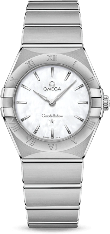 Omega,Constellation 28mm,28mm,Stainless Steel,White,Quartz,In-house Caliber,Sapphire,131,131.10.28.60.05.001