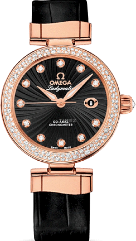 Omega,LadyMatic 34mm,34mm,Red Gold,Black,Automatic,Date,Co-Axial Escapement,425,425.68.34.20.51.001