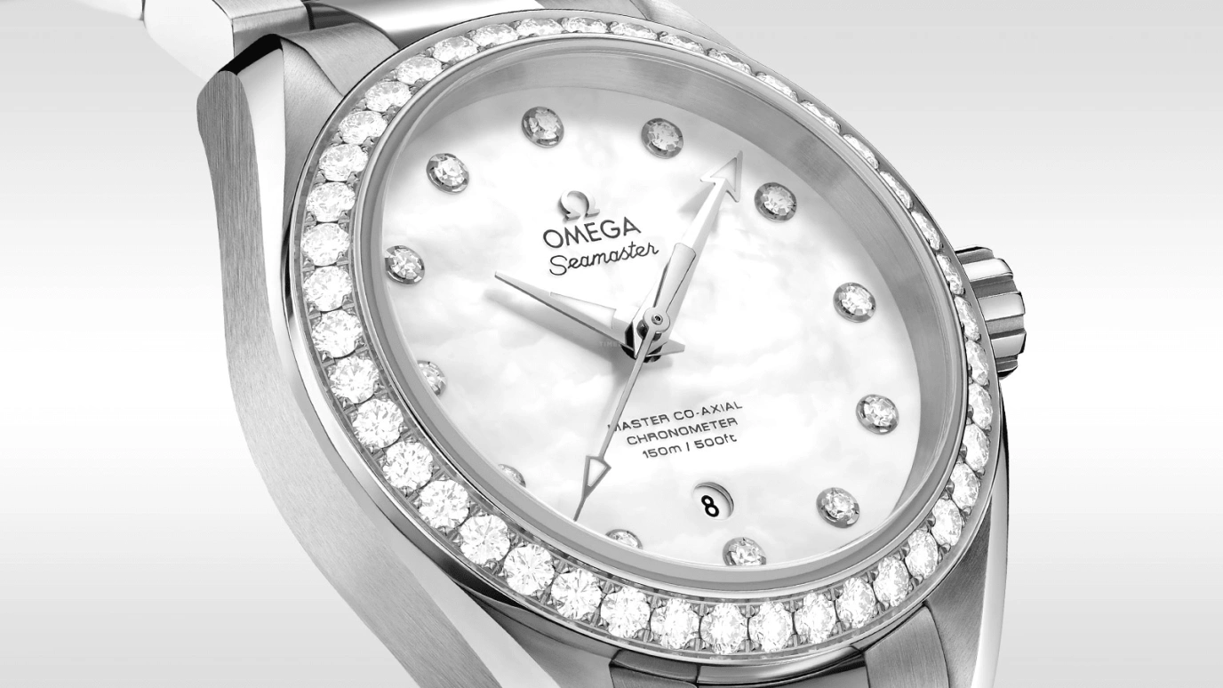 Omega,Aqua Terra 34mm,34mm,Stainless Steel,White,Automatic,Date,Zodiac Indications,Co-Axial Escapement,231,231.15.34.20.55.002