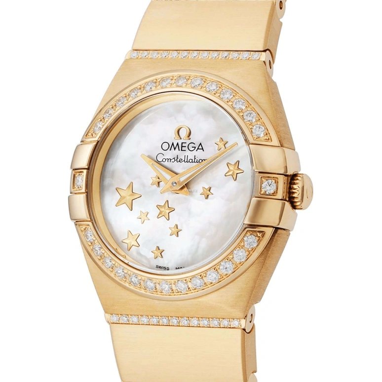 Omega,Constellation 24mm,24mm,Yellow Gold,White,Quartz,30000hours,In-house Caliber,123,123.55.24.60.05.002