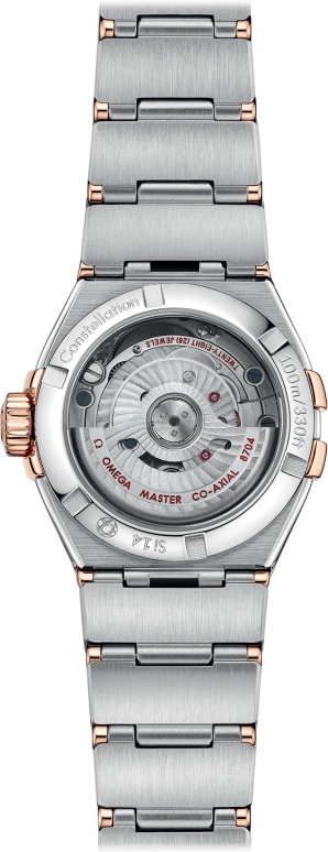 Omega,Constellation 27mm,27mm,Red Gold,Stainless Steel,White,Automatic,Date,Co-Axial Escapement,127,127.25.27.20.55.001