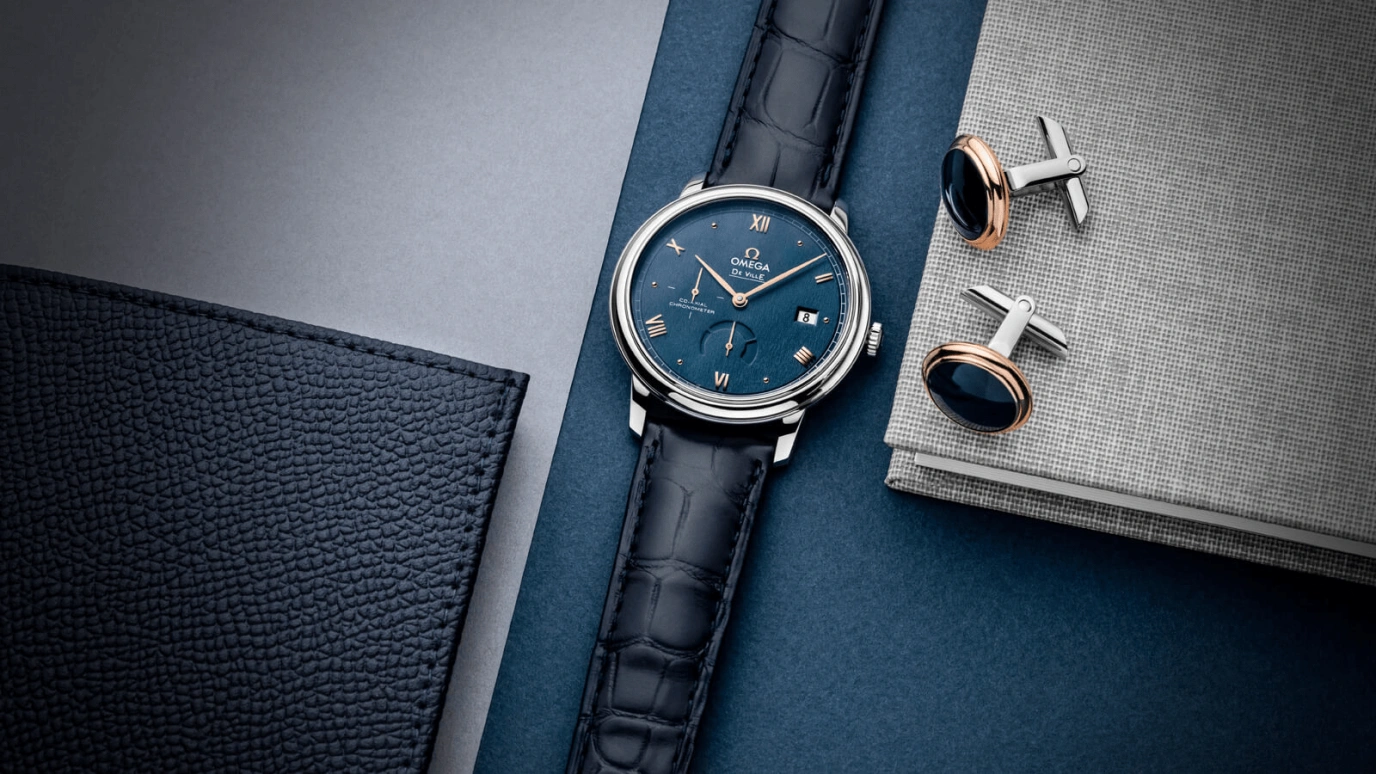 Omega,De Ville 39.50mm,39.50mm,Stainless Steel,Blue,Automatic,Date,Power Reserve Indicator,Co-Axial Escapement,424,424.13.40.21.03.003