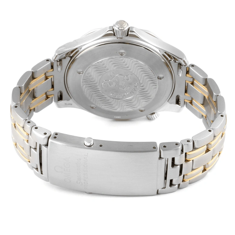 Omega,Seamaster Diver 300M 41mm,41mm,Yellow Gold,Stainless Steel,Blue,Automatic,Day,44hours,2455,2455.80.00
