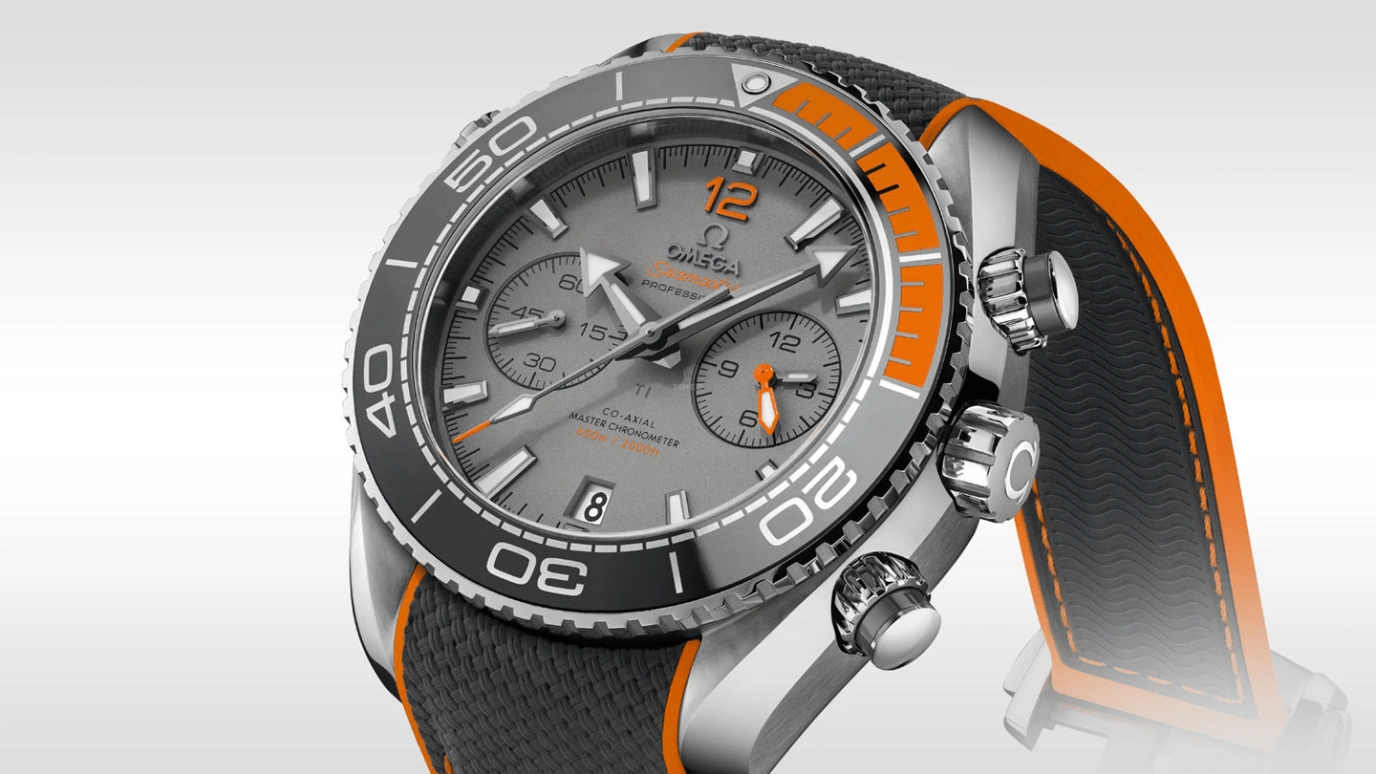 Omega,Seamaster Planet Ocean 45.50mm,45.50mm,Titanium,Grey,Automatic,Chronograph,Date,Co-Axial Escapement,Column Wheel,60hours,In-house Caliber,215,215.92.46.51.99.001
