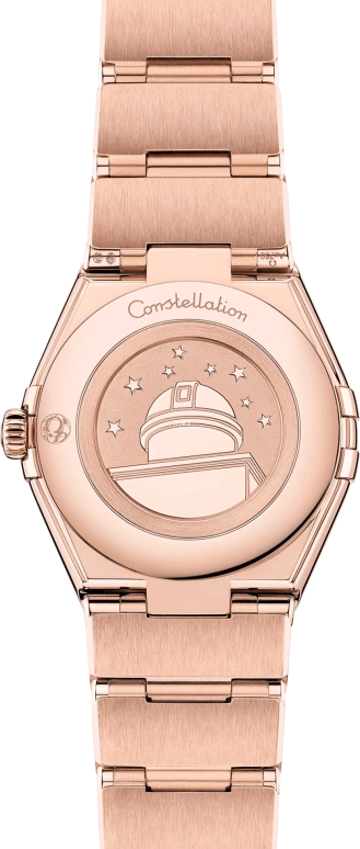 Omega,Constellation 28mm,28mm,Sedna Gold,Rose Gold,Quartz,In-house Caliber,Sapphire,Crystal Glass,131,131.55.28.60.60.001