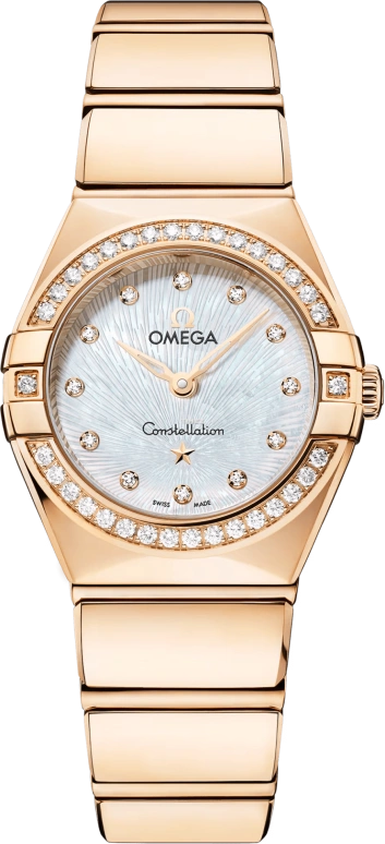 Omega,Constellation 25mm,25mm,Moonshine Gold,Silver White,White,Quartz,In-house Caliber,Sapphire,Crystal Glass,131,131.55.25.60.55.003