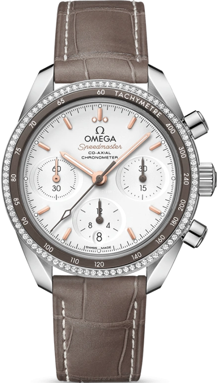 Omega,Speedmaster (Non-Moonwatch) 38mm,38mm,Stainless Steel,Silver,Automatic,Chronograph,Date,Co-Axial Escapement,Column Wheel,52hours,In-house Caliber,324,324.38.38.50.02.001