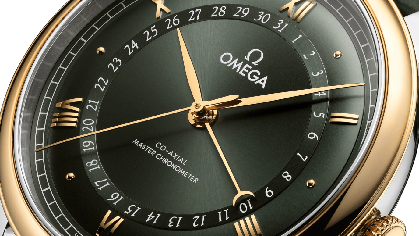 Omega,De Ville 42mm,42mm,Stainless Steel,Green,Automatic,Day,Anti-magnetic,434,434.23.42.22.10.001