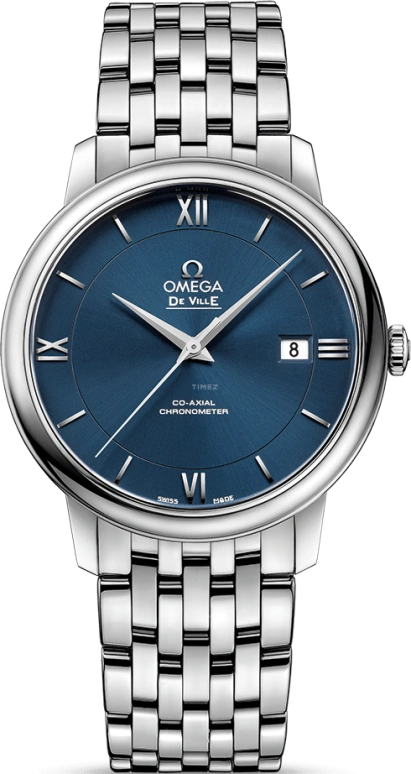 Omega,De Ville 39.50mm,39.50mm,Stainless Steel,Blue,Automatic,Date,Co-Axial Escapement,424,424.10.40.20.03.001