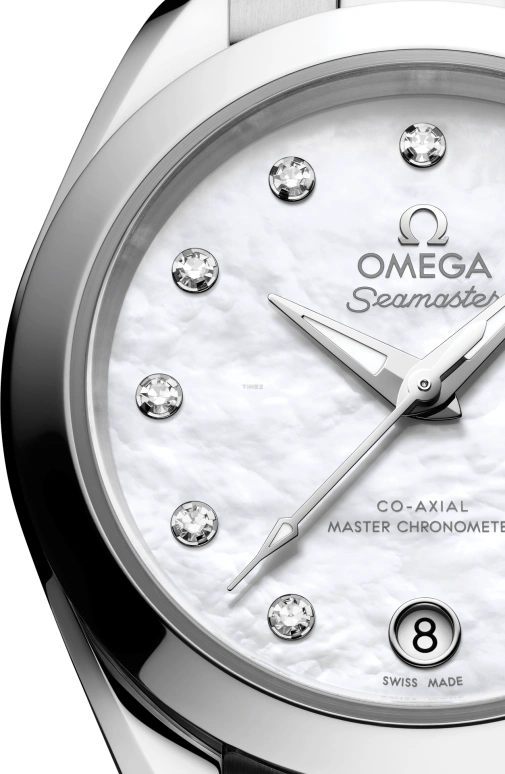 Omega,Aqua Terra 30mm,30mm,Stainless Steel,White,Automatic,Day,Anti-magnetic,220,220.10.30.20.55.001