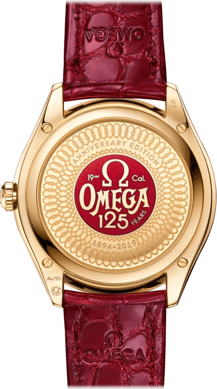 Omega,Trésor 40mm,40mm,Yellow Gold,Red,Handwound,Co-Axial Escapement,72hours,435,435.53.40.21.11.001
