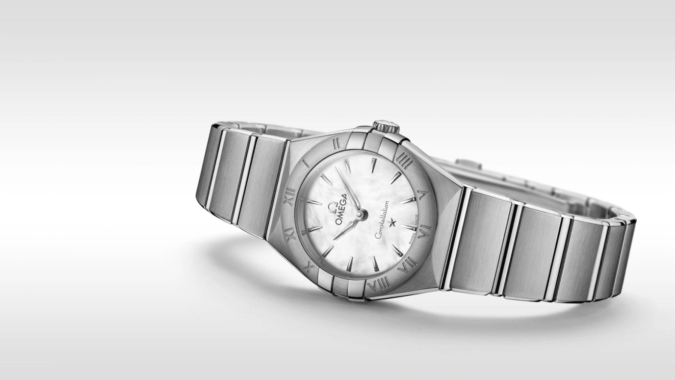 Omega,Constellation 25mm,25mm,Stainless Steel,White,Quartz,Day,Zodiac Indications,131,131.10.25.60.05.001