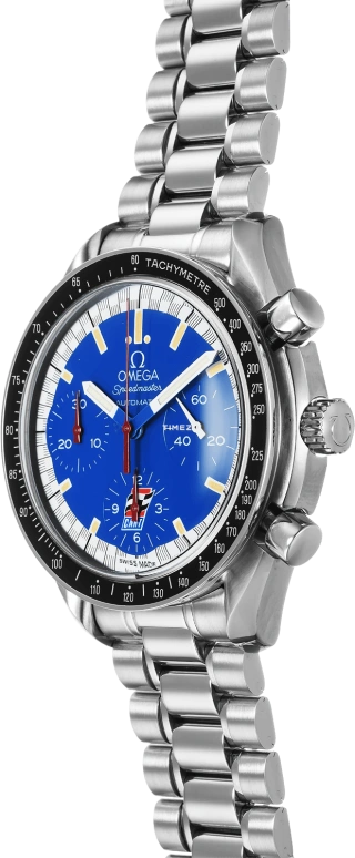 Omega,Speedmaster (Non-Moonwatch) 39mm,39mm,Stainless Steel,Blue,Automatic,Chronograph,42hours,3510,3510.80.00