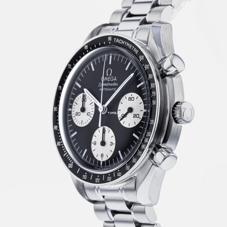 Omega,Speedmaster (Non-Moonwatch) 39mm,39mm,Stainless Steel,Black,Automatic,Chronograph,42hours,3510,3510.52.00