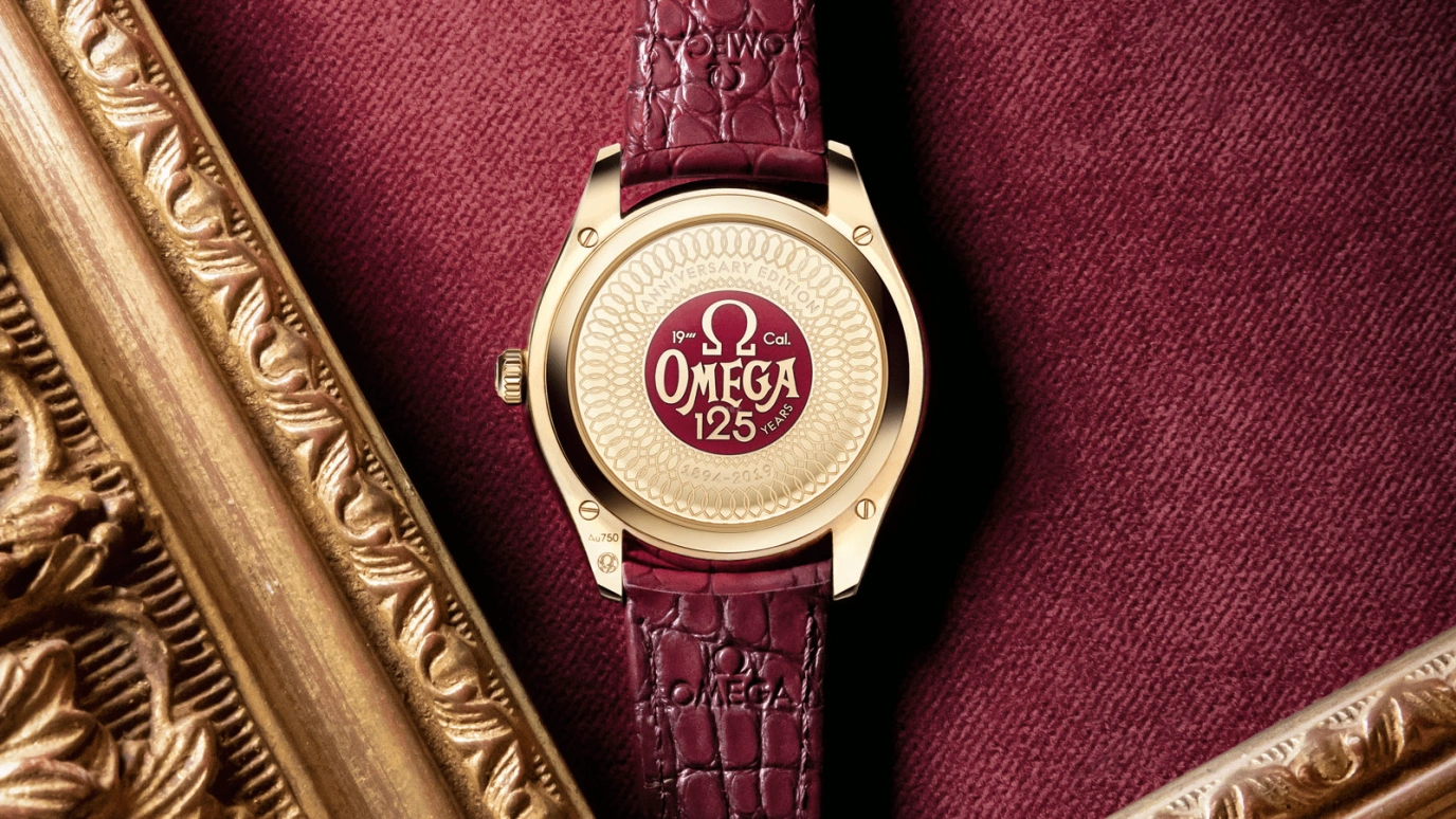 Omega,Trésor 40mm,40mm,Yellow Gold,Red,Handwound,Co-Axial Escapement,72hours,435,435.53.40.21.11.001