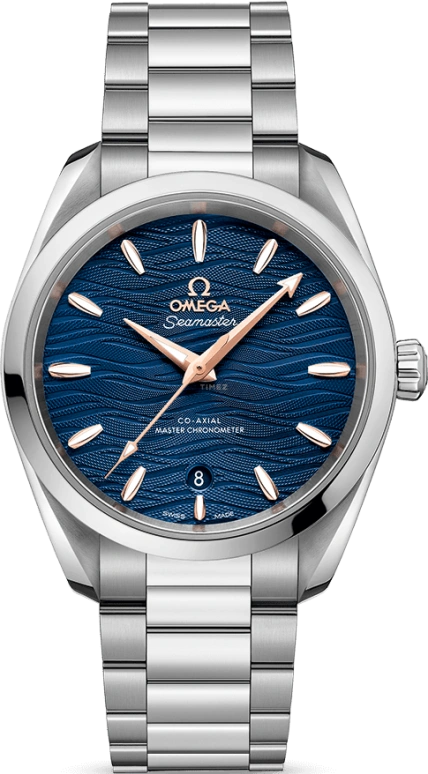Omega,Aqua Terra 38mm,38mm,Stainless Steel,Blue,Automatic,Date,Co-Axial Escapement,220,220.10.38.20.03.002
