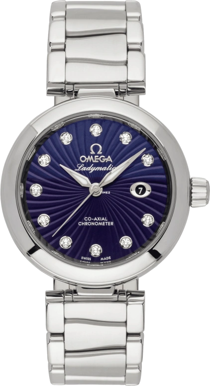 Omega,De Ville 34mm,34mm,Stainless Steel,Purple,Automatic,Day,Co-Axial Escapement,Anti-magnetic,425,425.30.34.20.60.001